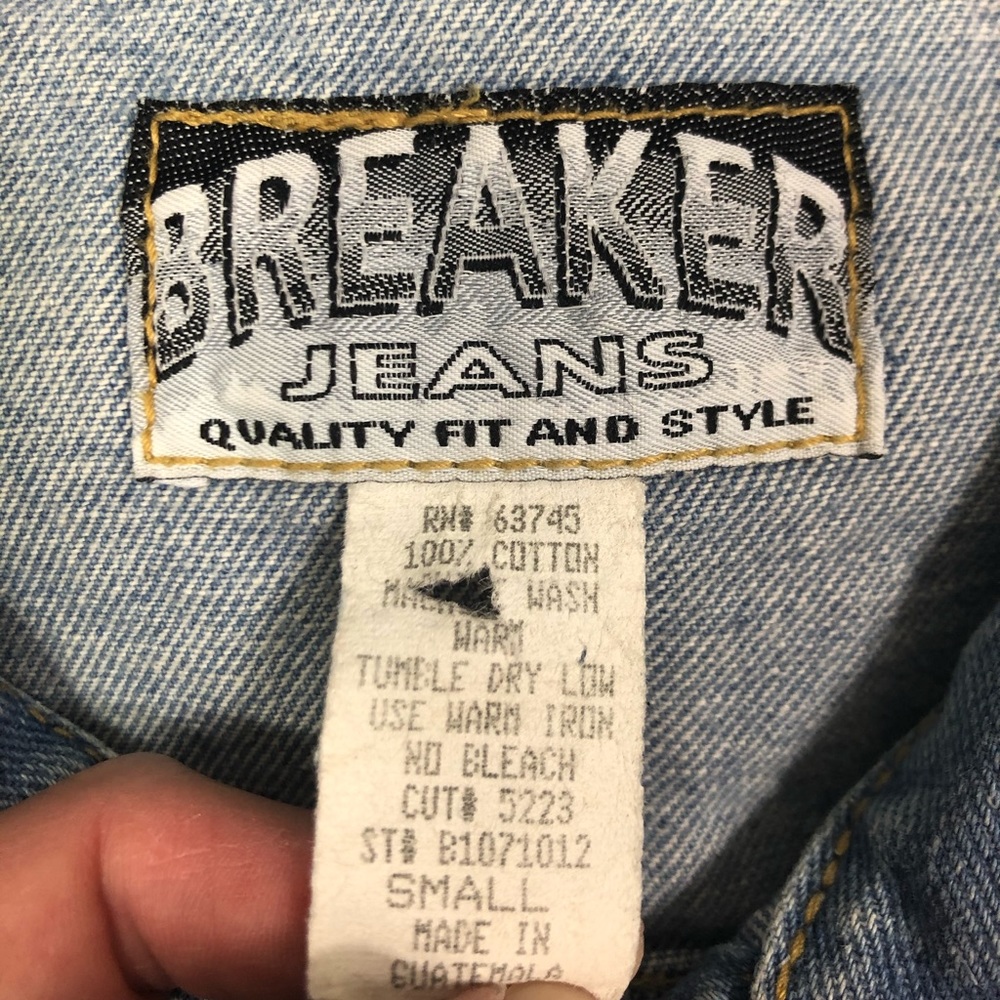 Vintage 90’s Breaker Jeans Denim Vest - Picture 8 of 9
